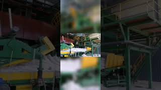 Rock wool production linependulum and crimping section [upl. by Ateerys]