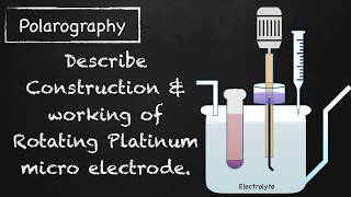 Describe Construction and Working Of Rotating platinum micro electrode Polarography  Analytical [upl. by Katharyn]