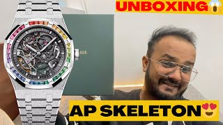 Unboxing a Premium AP Skeleton Watch  HighEnd Luxury Timepiece Review [upl. by Imotas]