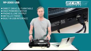 Reloop RP2000 USB Turntable  Quarz Direct Drive DJ Turntable Explained In A Minute Review [upl. by Adli366]