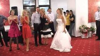 Best funny surprise bride dance  French CanCan [upl. by Eiznik758]