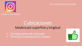 Cubicación de madera por superficie y longitud [upl. by Nwahsar]