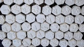 60 Gym Chalk hexagons crush Satisfying ASMR  Sleep Aid  please subscribe fyp relax crunchyasmr [upl. by Anahsal309]