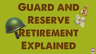 Guard and Reserve Retirement Explained  BRS  HIGH 36 [upl. by Neiluj362]