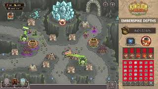 KINGDOM RUSH FRONTIERS WALKTHROUGH 15  EMBERSPIKE DEPTHS [upl. by Noryv511]