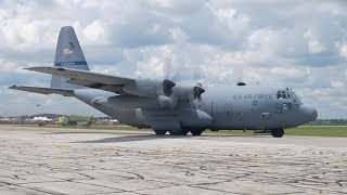 Texas Air National Guard C130 Start Up amp Taxi in 51 Surround Sound 4K Video [upl. by Shep]