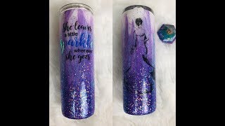 Acrylic Ink Glitter Tumbler how to DIY [upl. by Iphlgenia257]