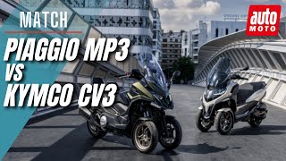 Piaggio MP3 vs Kymco CV3  le match des scooters 3roues [upl. by Joash527]