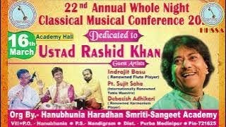 Raag Darbari Part3 Flute Indrajit Basu Tabla Pt Sujit Saha Dedicated to Ustad Rashid Khan [upl. by Satsok]