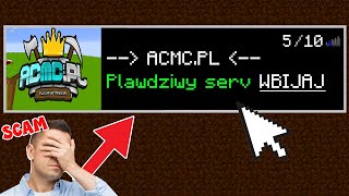 GŁUPIA PODRÓBKA MOJEGO SERWERA MINECRAFT ACMCPL [upl. by Anayia]