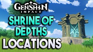 All Mondstadt Anemo Shrine Of Depths Locations 【Genshin Impact】 [upl. by Akemit]