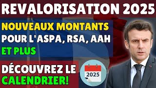 quotRevalorisation 2025  Nouveaux Montants pour lASPA RSA AAH et Plus – Découvrez le Calendrier [upl. by Culliton]