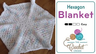 Beginner Crochet Hexagon Baby Blanket [upl. by Clotilde]