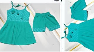 Bache hoye fabric se baby dress cutting and stiching step by step babydress [upl. by Tri]