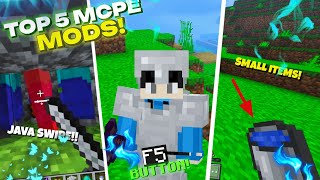 Top 5 Mods For Minecraft Pocket Edition🔥121 [upl. by Durno]