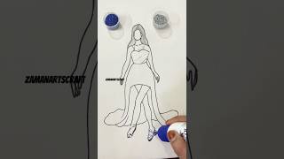 Dress design with glitter art dressdesign viralvideo [upl. by Rainie]