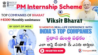 PM Internship Scheme In Telugu  How To Apply Online [upl. by Felic]