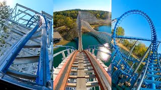 Every Roller Coaster at Six Flags Over Georgia And Other Rides We Rode Front Seat POV [upl. by Aztirak829]