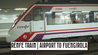 Complete Guide Using the Renfe Train from Malaga Airport to Fuengirola  Travel Made Easy [upl. by Cheria]