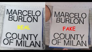 Real vs fake Marcelo Burlon T shirt How to spot fake Marcelo Burlon COunty of Milan wings t shirt [upl. by Kavanaugh]