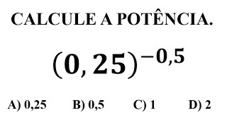 Como calcular potência com expoente negativo [upl. by Nrehtak]