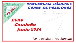 Constr Poligonales y Tangencias Básicas EVAU CATALUÑA JUNIO 2024 38 OCTÁGONO ENTRE DOS RECTAS [upl. by Jeraldine]