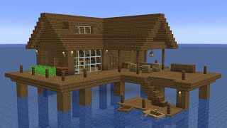 Minecraft  How to build an Ocean Spruce Surival House Base [upl. by Candis35]