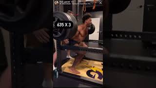 Myles Garrett casually squats 635 pounds 3 times 💪👀 [upl. by Leunamesoj]