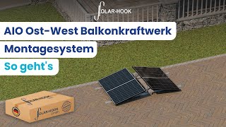 Wie installiere ich das AIO OstWest Balkonkraftwerk Montagesystem [upl. by Gilbertine]