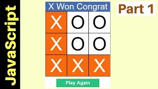 JavaScript  How To Make Tic Tac Toe Game In JS  with source code  Part 12 [upl. by Keverne794]