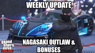 GTA Online Weekly Update Nagasaki Outlaw Bonuses amp More [upl. by Epoh19]