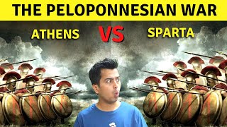 Peloponnesian War Explained in HindiHow a Fight Between Athens vs Sparta Destroyed Greek Empire [upl. by Nilyad]