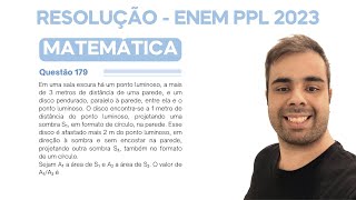 ENEM PPL 2023 Em uma sala escura há um ponto luminoso a mais de 3 metros de distância de uma parede [upl. by Lashoh959]