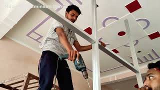 aluminium Section Partition  How to make Aluminium Partition  Full video [upl. by Lazos152]