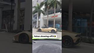 How to drive a Lambo ￼🤯 huracan miami drift [upl. by Vallie288]