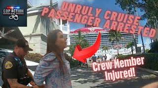 Vacation ends in JAIL Virgin Voyages cruise passenger ARRESTED after injuring crew member [upl. by Yerffej]