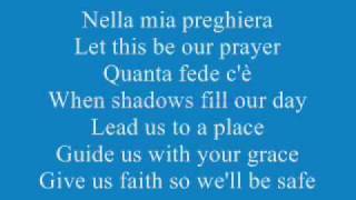 Celine Dion ft Andrea Bocelli The Prayer Lyrics [upl. by Hnid]