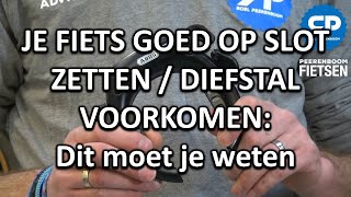 JE FIETS GOED OP SLOT ZETTEN  DIEFSTAL VOORKOMEN Dit moet je weten [upl. by Grefer805]