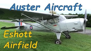 Auster Aircraft VF516 with a De Havilland Gipsy Major 10 Engine at Eshott Airfield Northumberland [upl. by Bernelle]