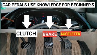 Car Pedals Use Knowledge For Beginners acceleter brake clutch drivingtips cardrivinglessons [upl. by Parik]