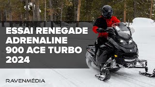 SkiDoo Renegade Adrenaline 900 ACE Turbo 2024 Essai [upl. by Laleb]