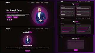 Create Responsive Portfolio HTML CSS JS [upl. by Li325]