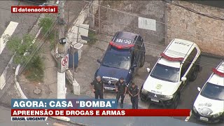 Polícia estoura casa quotbombaquot ao lado de cemitério em Carapicuíba [upl. by Baudin204]