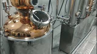 Chinese Factory Whiskey Distillery Equipment copper head and neck with gin basket distillery [upl. by Lilak]