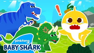 TOP 3 Baby Shark Dinosaur Stories  Compilation  Peekaboo amp Hide and Seek  Baby Shark Official [upl. by Esilec169]