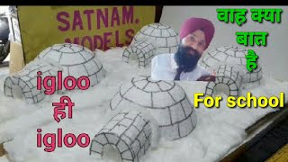 How to make igloo house model  igloo model for school project  making igloo for school [upl. by Starobin]