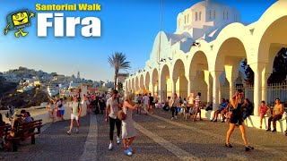 Fira Santorini  Greece Evening Walk 4K  Santorini Greece Nightlife 2024 [upl. by Eustazio]