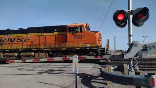 EB BNSF Port StackDomestic Intermodal Train At Newberry Springs Ca bigbossrailfanner [upl. by Nellie]