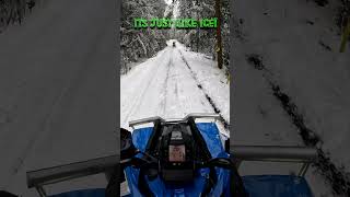 Got no grip  Winter ATV riding  Can Am Renegade 1000xxc  Polaris Scrambler XP 850 [upl. by Yluj881]