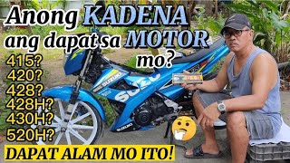 ANONG KADENA ANG DAPAT GAMITIN SA MOTOR MO STOCK [upl. by Ber776]